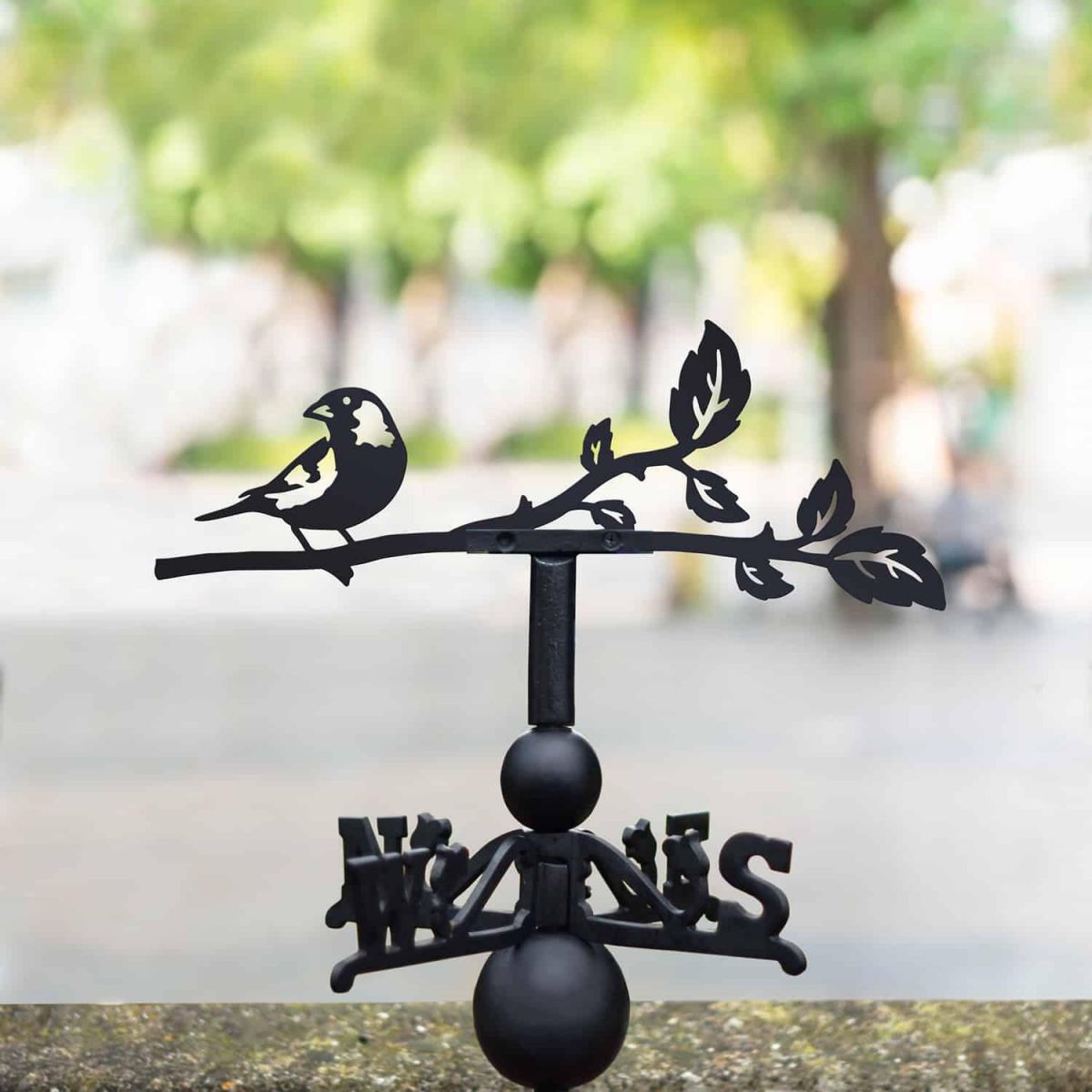 Cast Iron & Steel Weathervane with Greenfinch Topper Cast Iron & Steel Weathervane with Greenfinch Topper