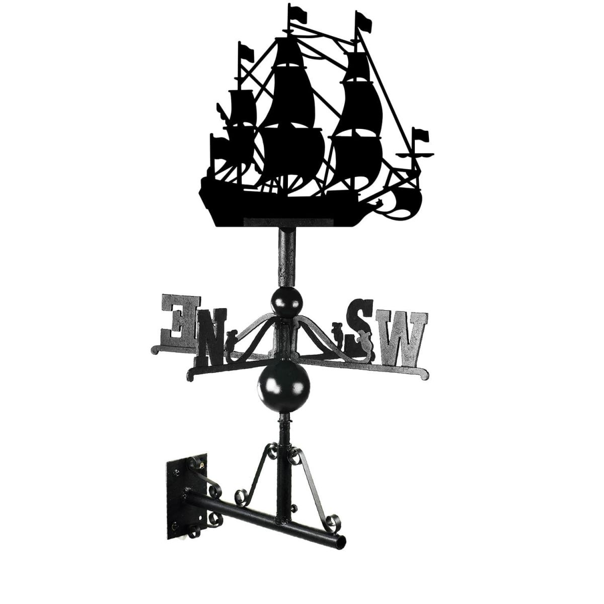 Mounted Cast Iron & Steel HMS Sovereign of the Seas Weathervane