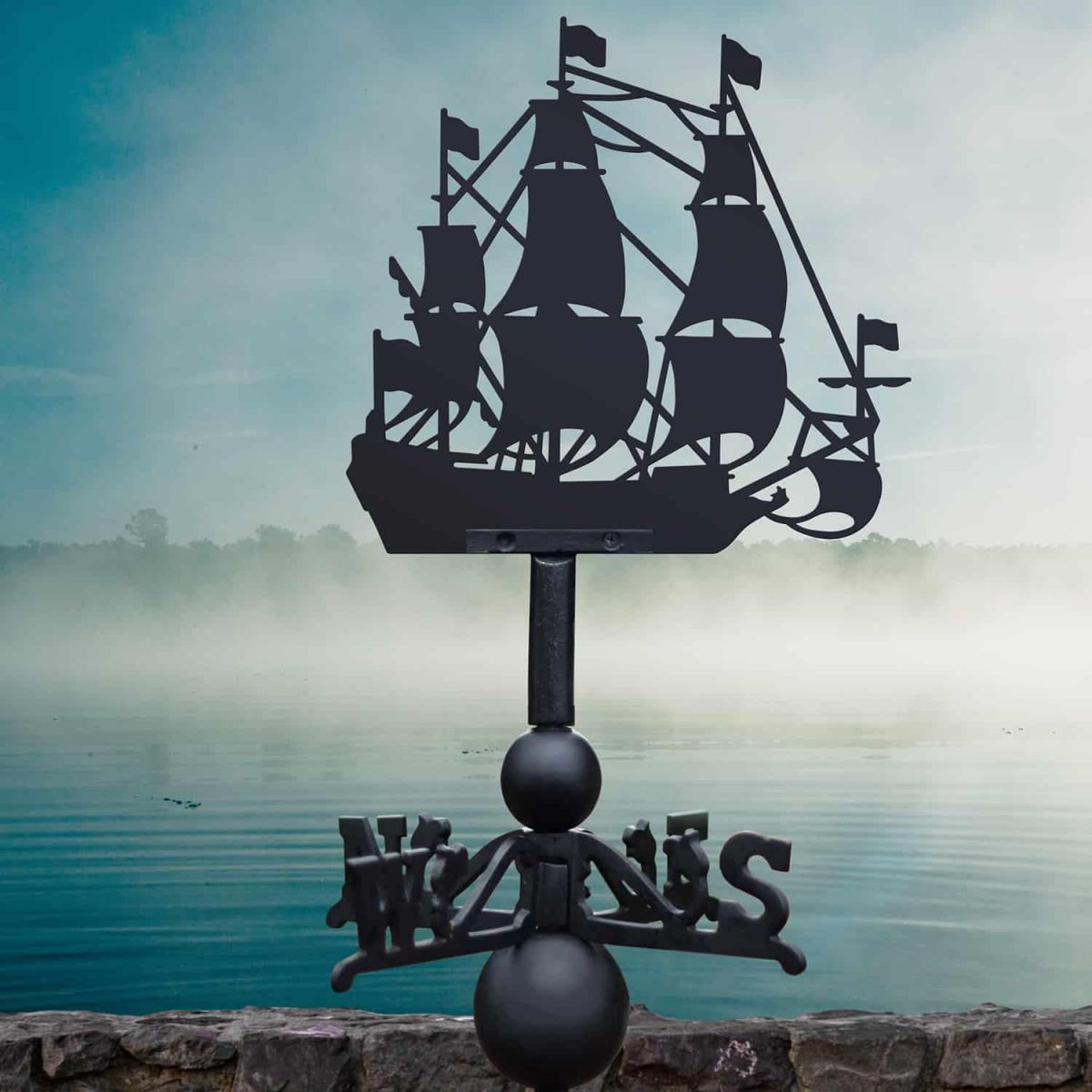 Cast Iron & Steel HMS Sovereign of the Seas Weathervane