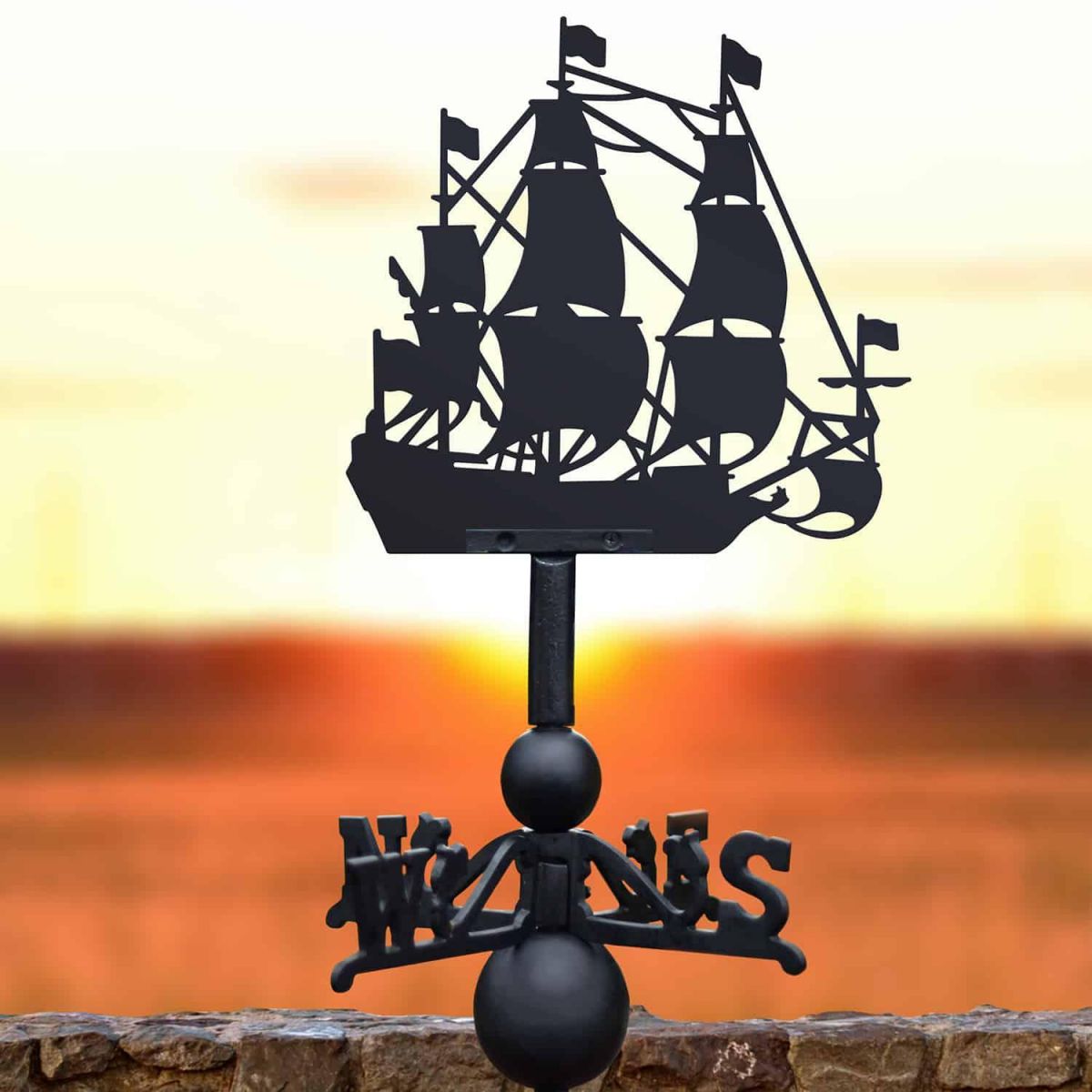 Cast Iron & Steel HMS Sovereign of the Seas Weathervane