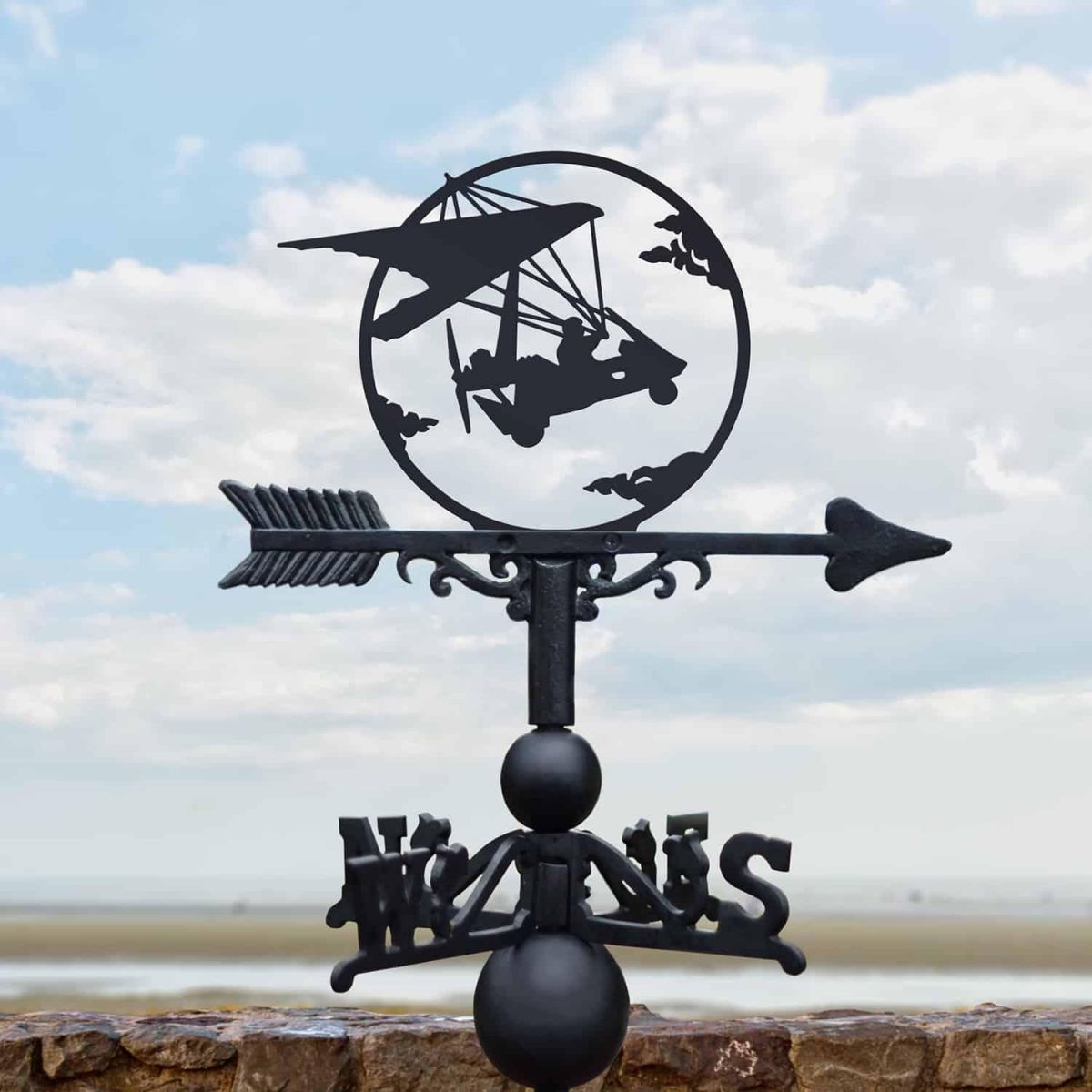 Cast Iron & Steel Microlight Weathervane