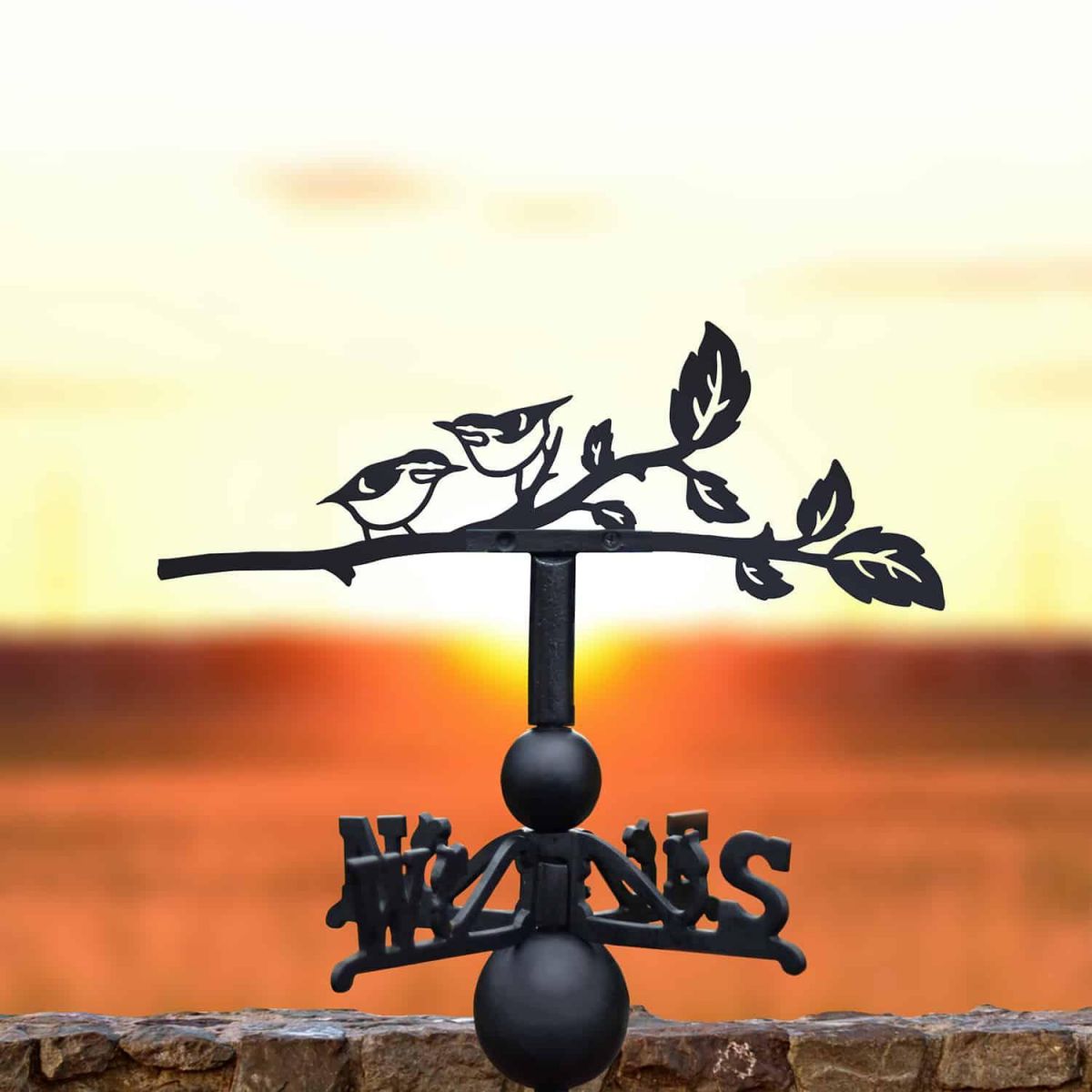 Cast Iron & Steel Pair of Nuthatches Weathervane