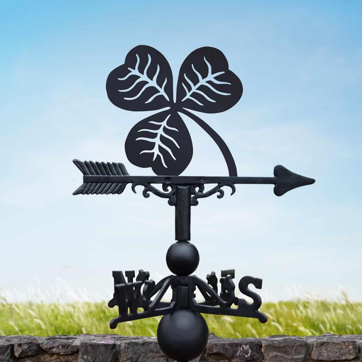 Cast Iron & Steel Shamrock Weathervane in Situ Cast Iron & Steel Shamrock Weathervane in Situ