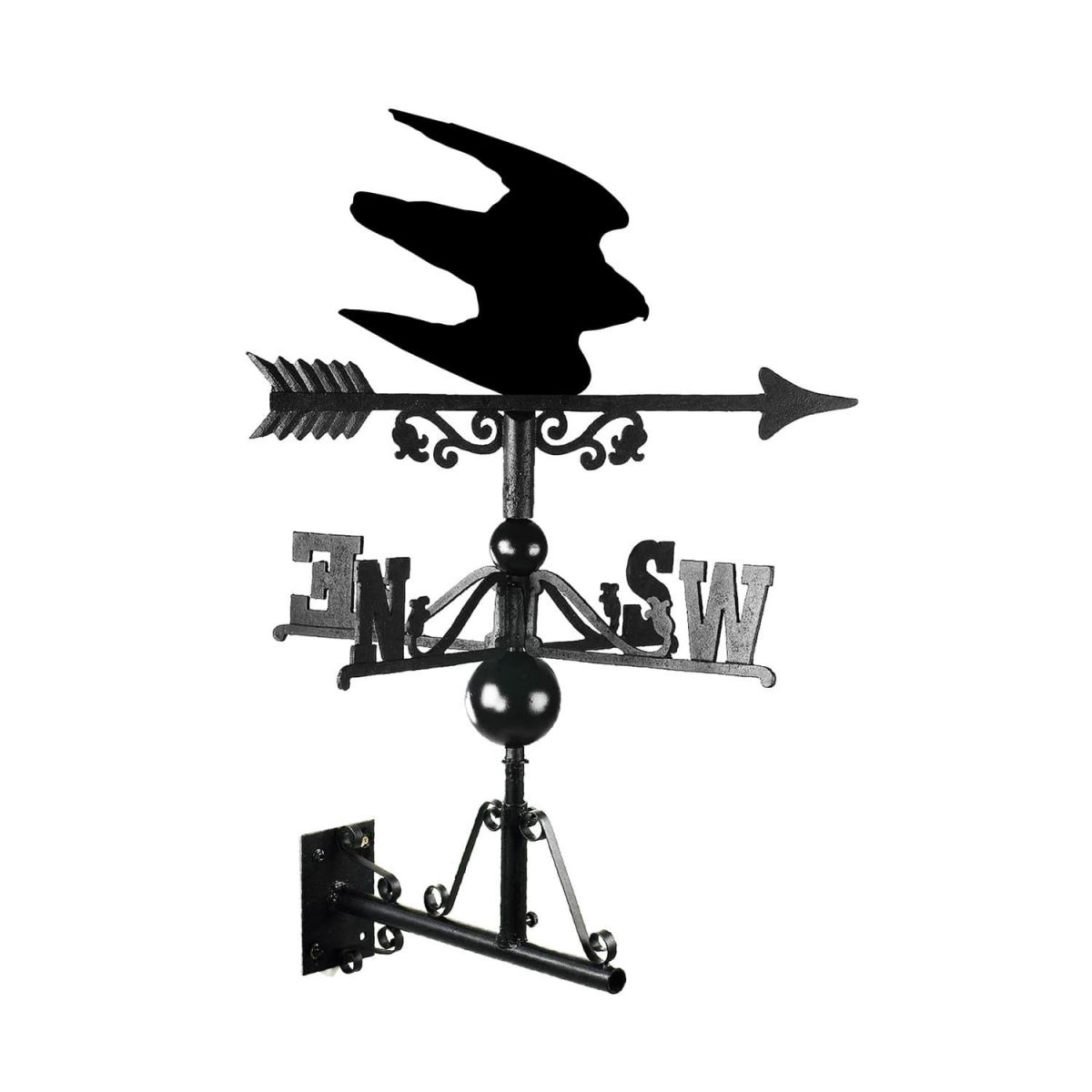 Mounted Cast Iron & Steel Swooping Falcon Weathervane