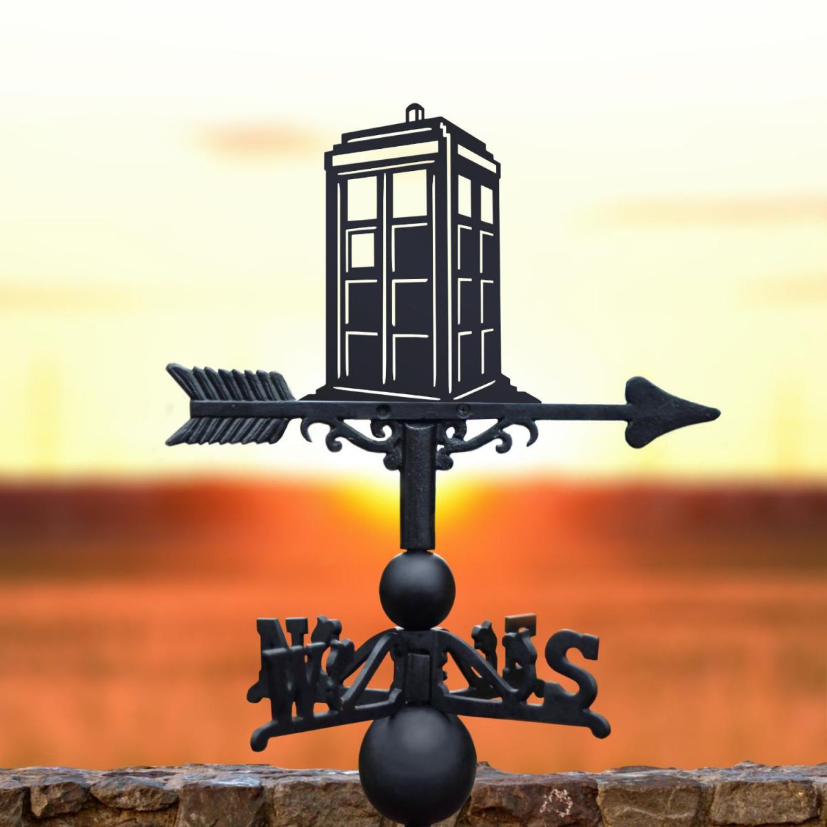 Weathervane with Tardis Topper