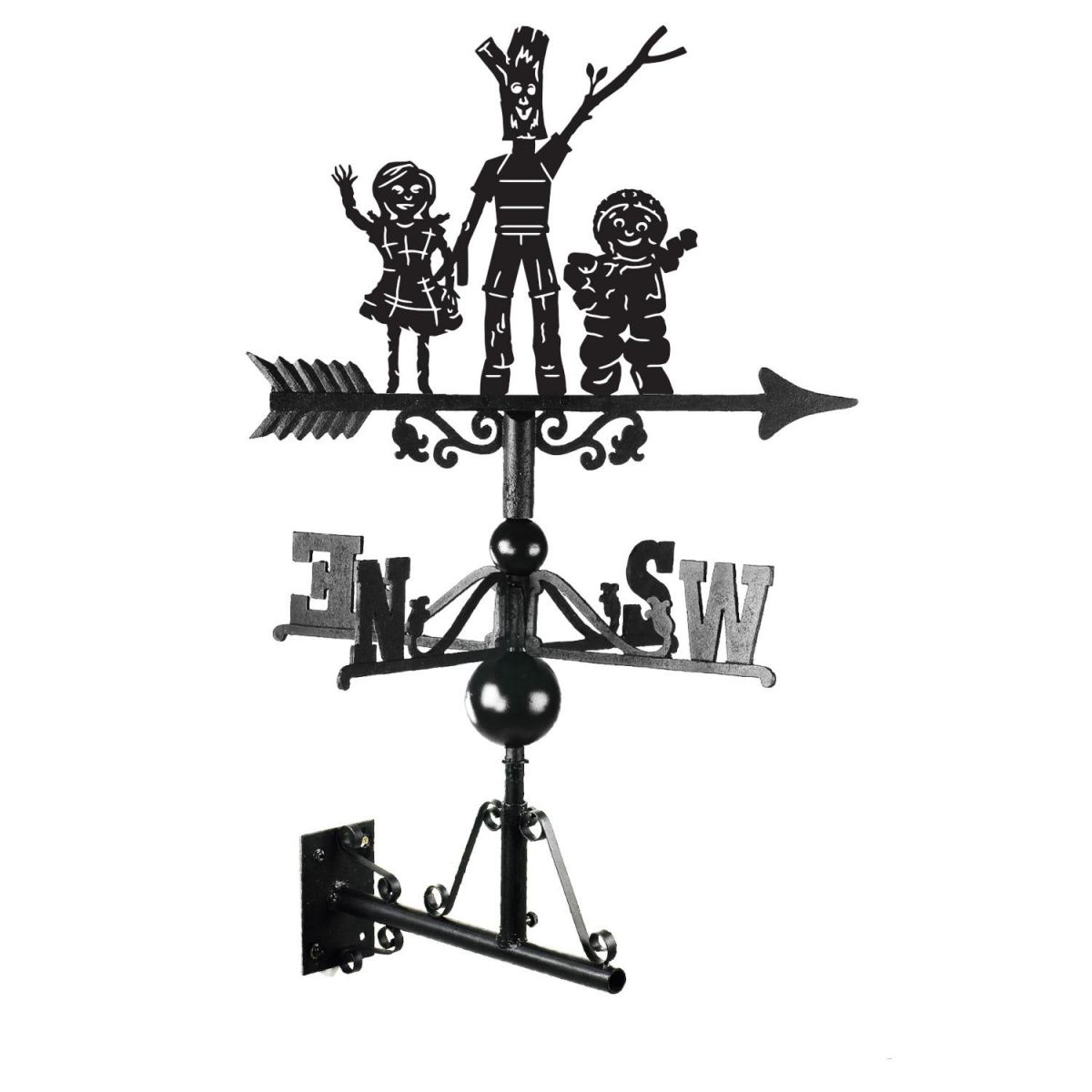 Three Woodland Characters Weathervane Mounted Three Woodland Characters Weathervane Mounted