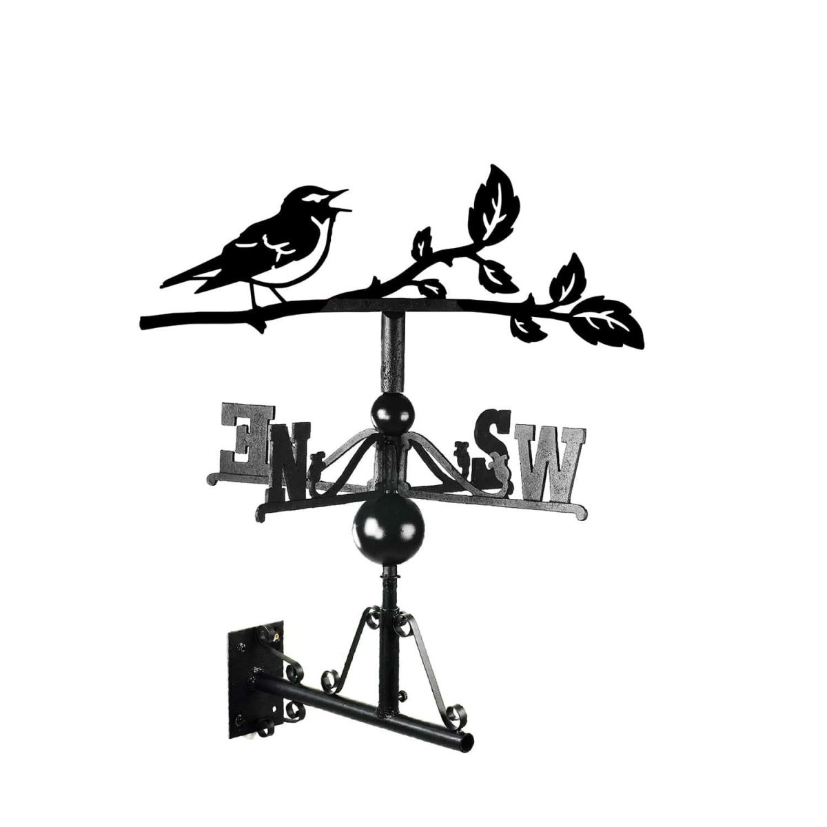 Cast Iron & Steel Wood Warbler Weathervane Mounted Cast Iron & Steel Wood Warbler Weathervane Mounted