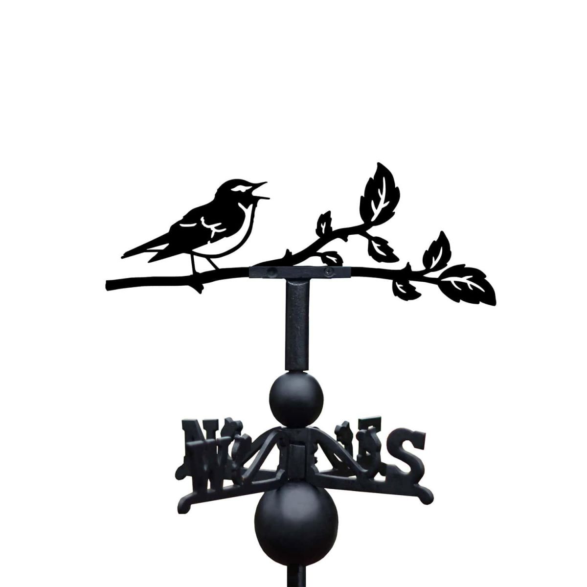 Close-Up of Cast Iron & Steel Wood Warbler Weathervane Close-Up of Cast Iron & Steel Wood Warbler Weathervane