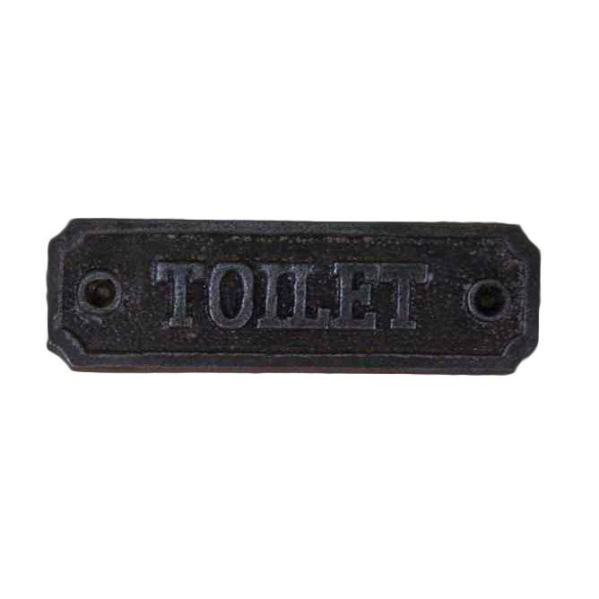 Cast Iron "Toilet" Sign