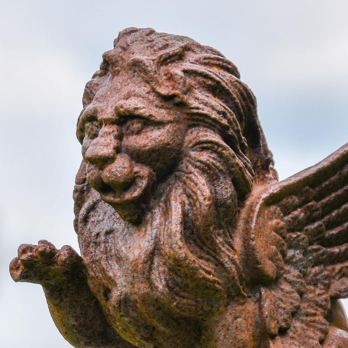 View of the side of the Winged Lion"s Face