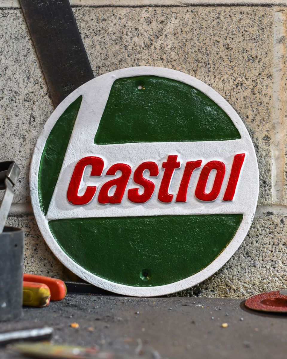 Castrol Oil Classic Vintage Style Cast Iron Sign