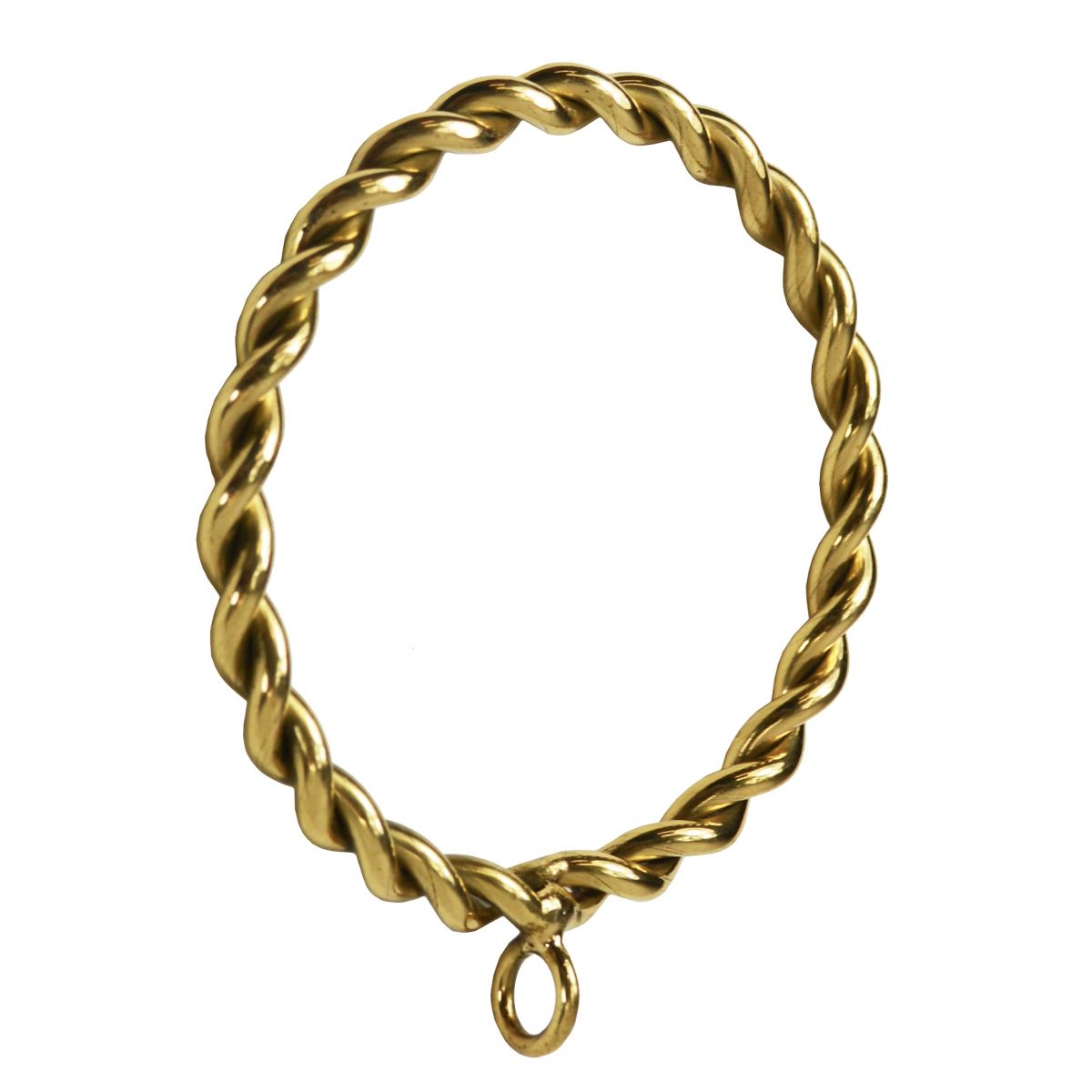 Rope twist design curtain ring