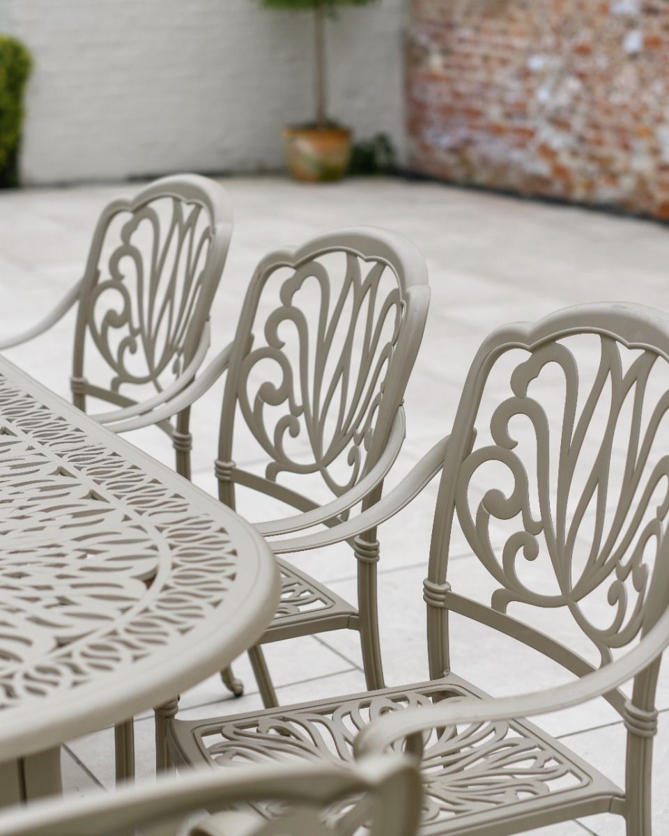 Antique Champagne "Marianne" Eight Seater Garden Table & Chair Set Antique Champagne "Marianne" Eight Seater Garden Table & Chair Set