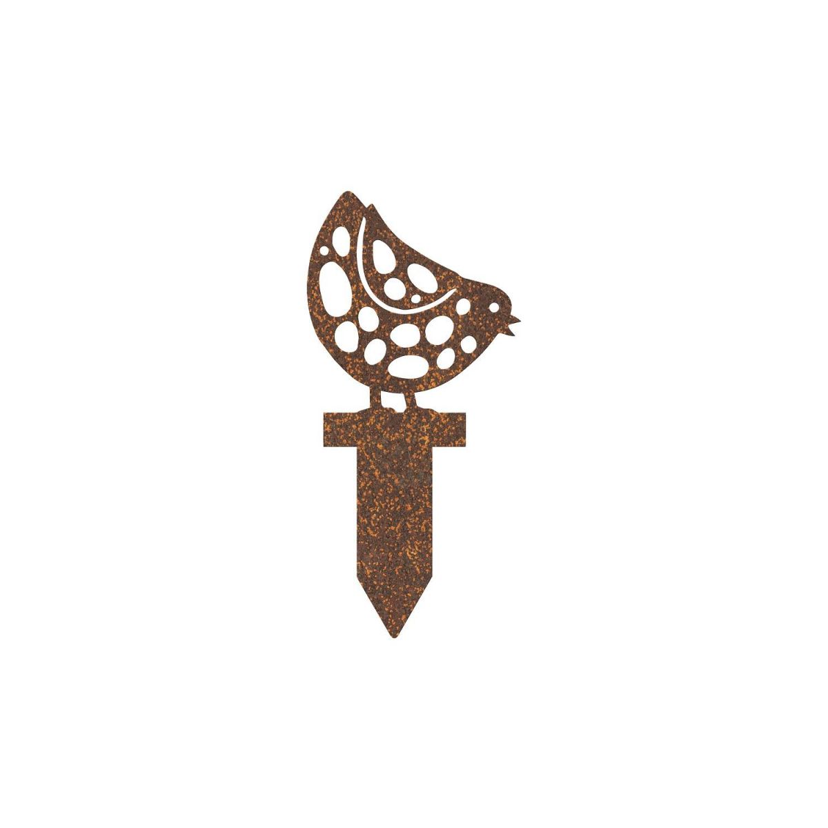 Rustic Pecking Chick Silhouette with Garden Spike 