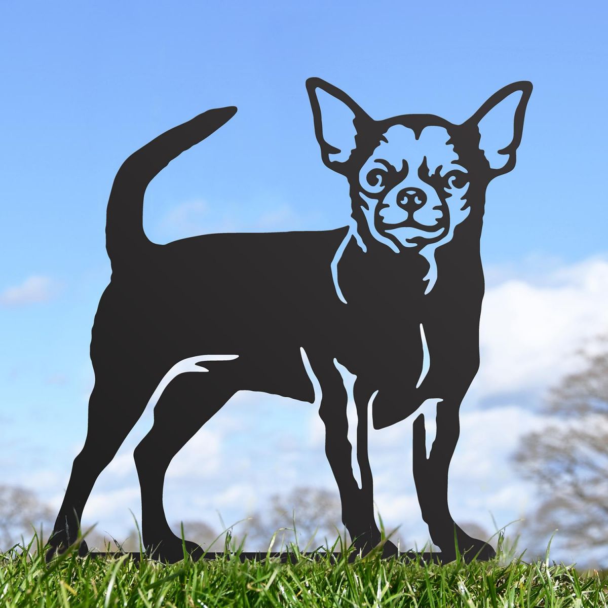 Chihuahua Silhouette in Use Outdoors