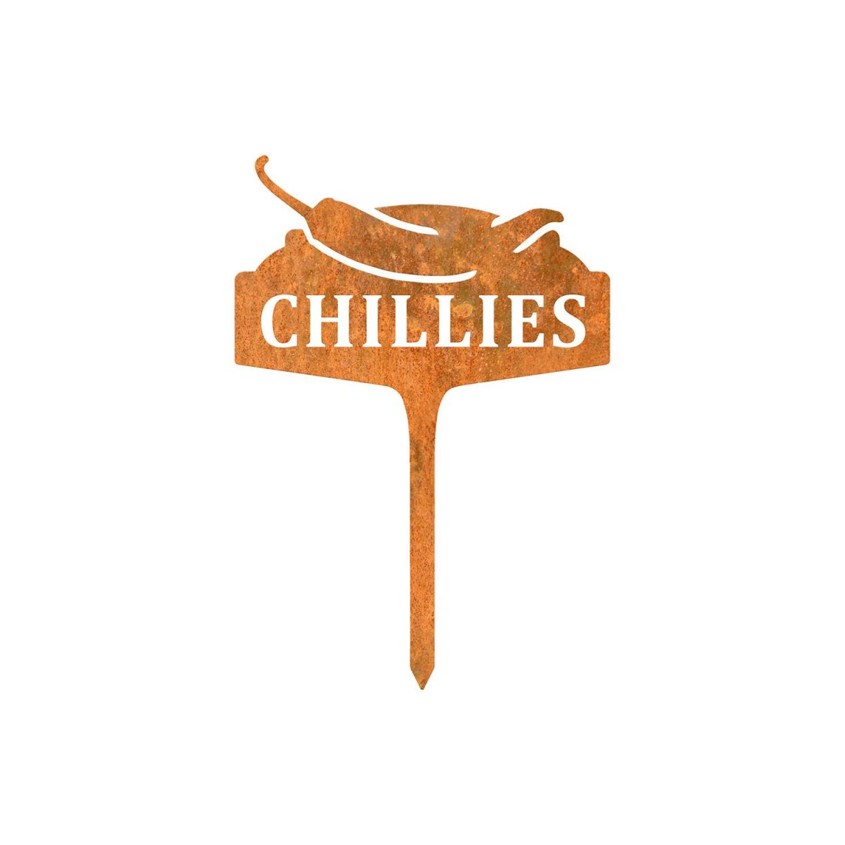 "Chillies" Vegetable Label in a Rustic Finish