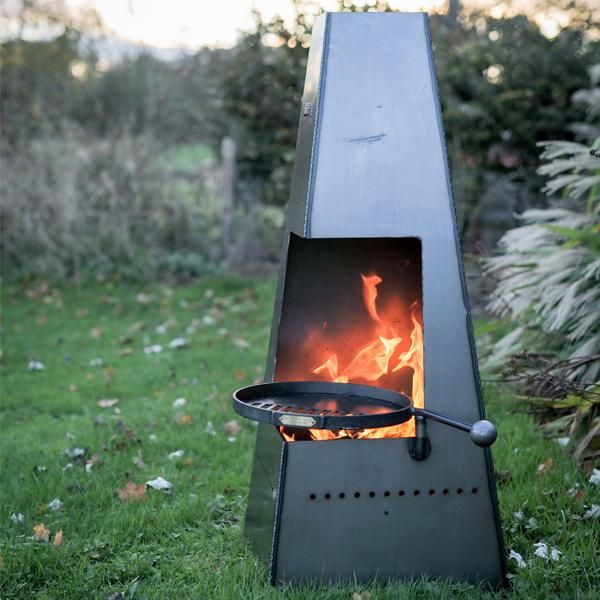 Chimenea With Swing Arm Grill in Situ Chimenea With Swing Arm Grill in Situ
