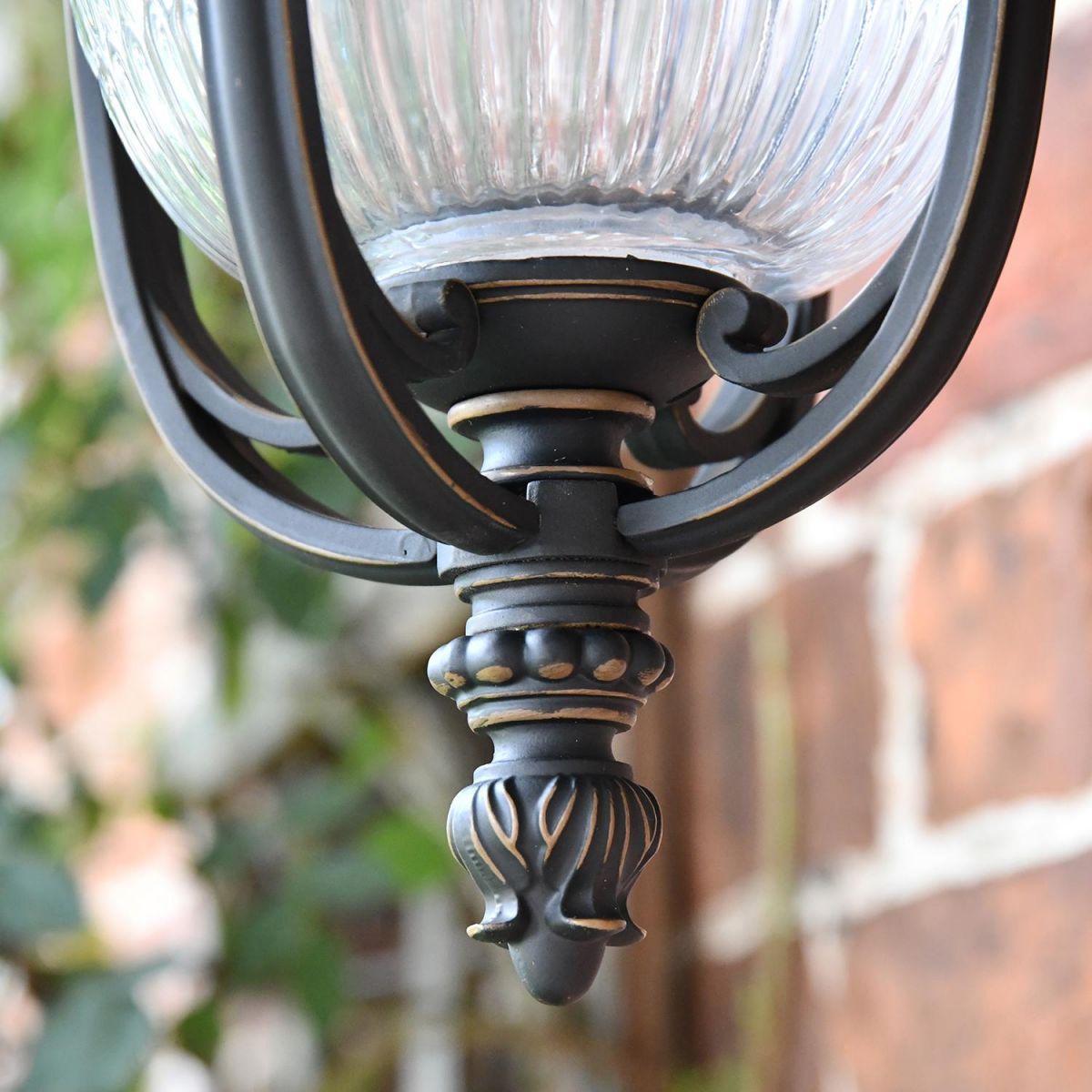 Close-up of the Gothic Design on the Wall Light