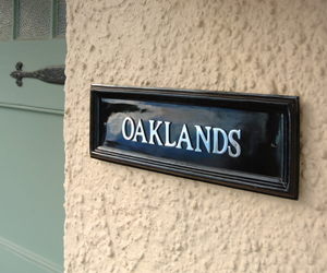 Black Rectangular House Name Signs 