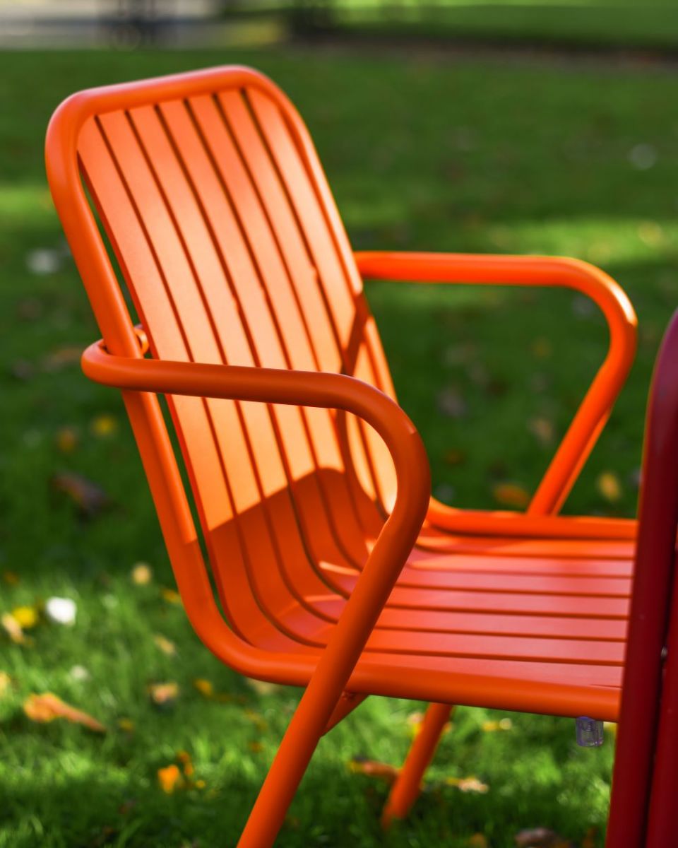 Close up of Chrysolina chair arm