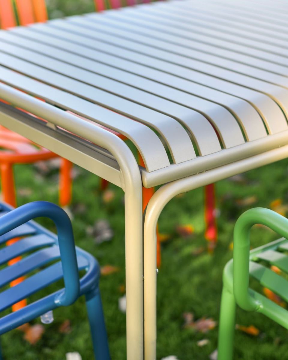 Close up of Chrysolina Six Seat table 