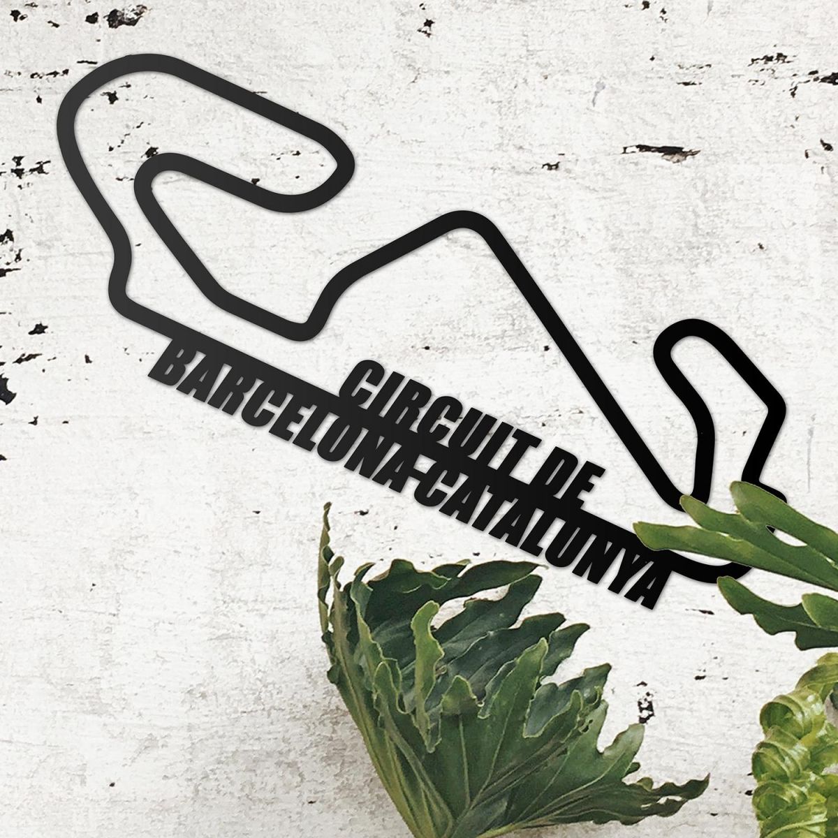 The Circuit de Barcelona-Catalunya Racing Track Wall Art in Situ in the Sitting Room