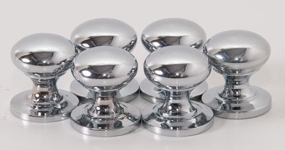 Bright Chrome Finish “Mushroom” Cabinet Knob