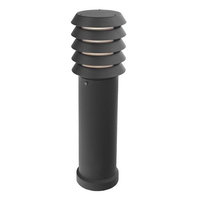 Classic Black Powder Coated Bollard Light 49cm