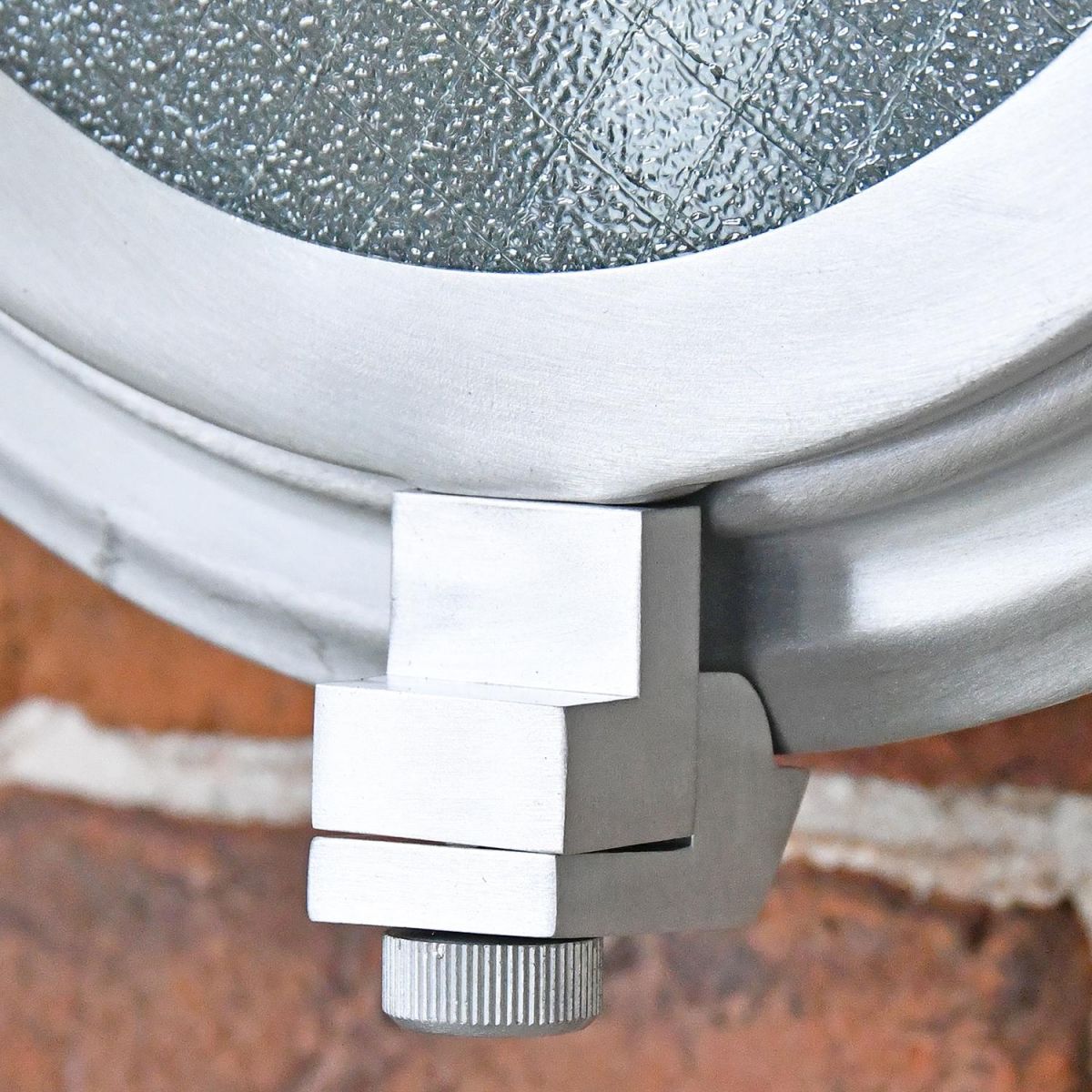 Close-up of the Opening on the Classic Bulk Head Style Wall Mounted Light