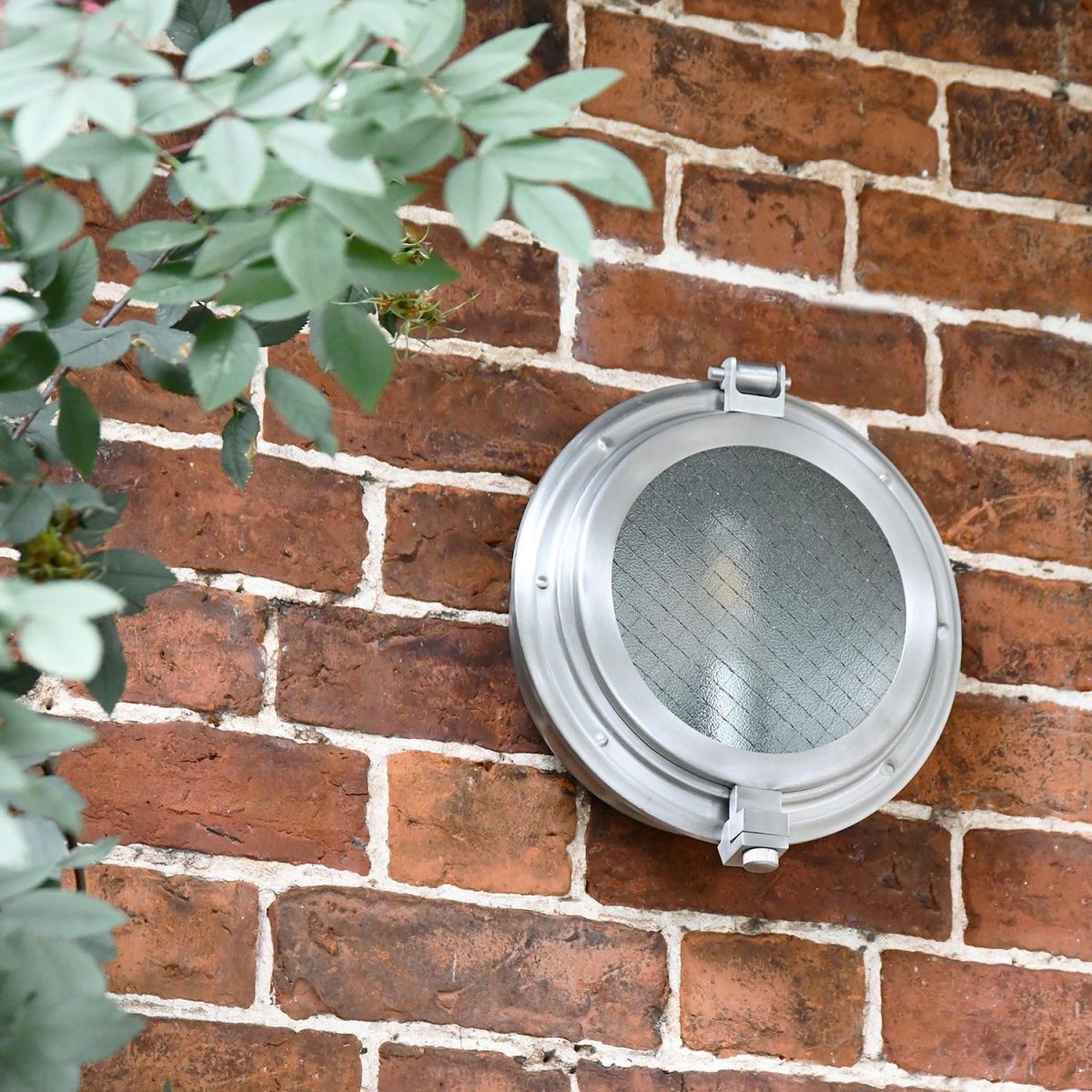 Polished Steel Classic Bulk Head Style Wall Mounted Light