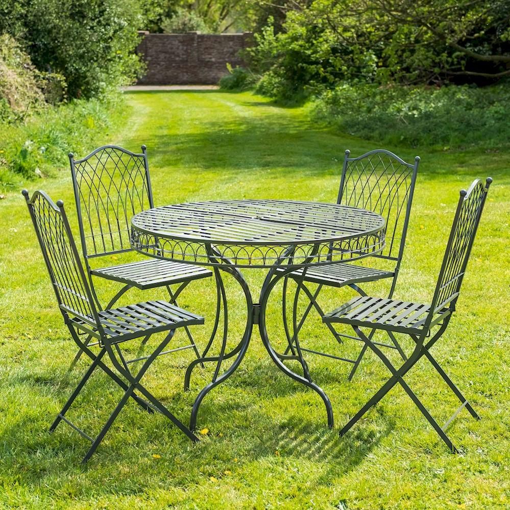 Classic Four Piece Bistro Set in Grey