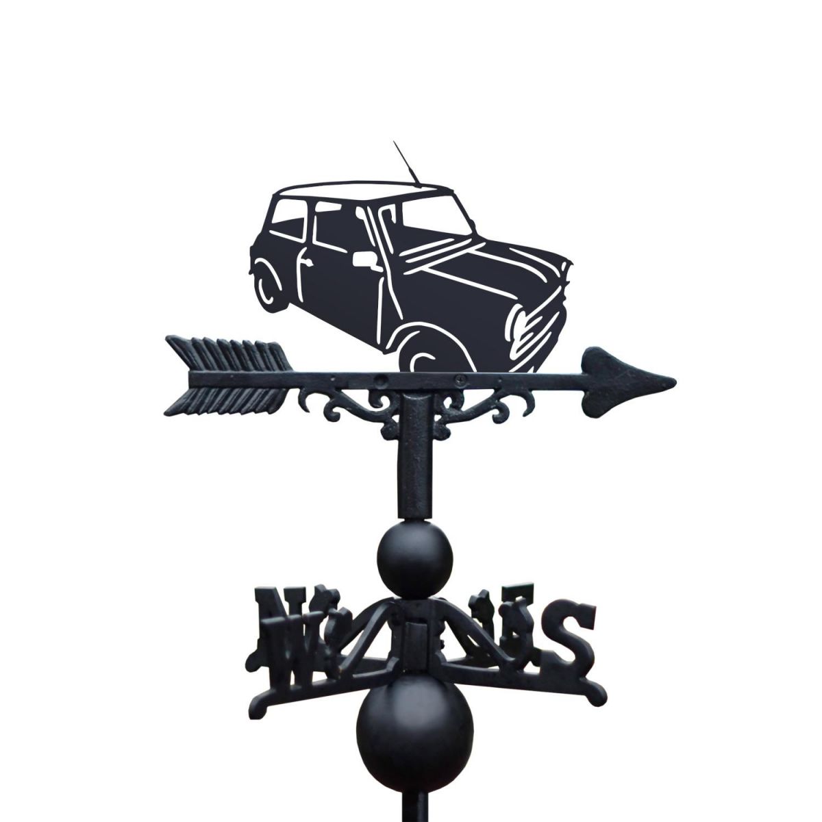 Classic mini weathervane in a white background Classic mini weathervane in a white background