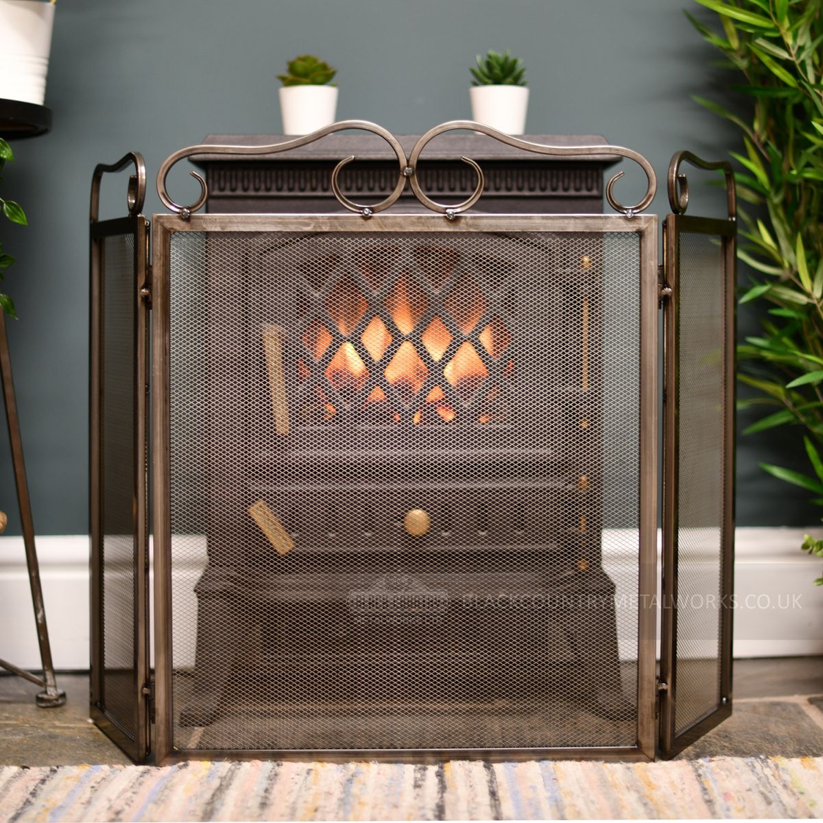 "Haregrave House" Fireguard Finished in a rustic Finish "Haregrave House" Fireguard Finished in a rustic Finish