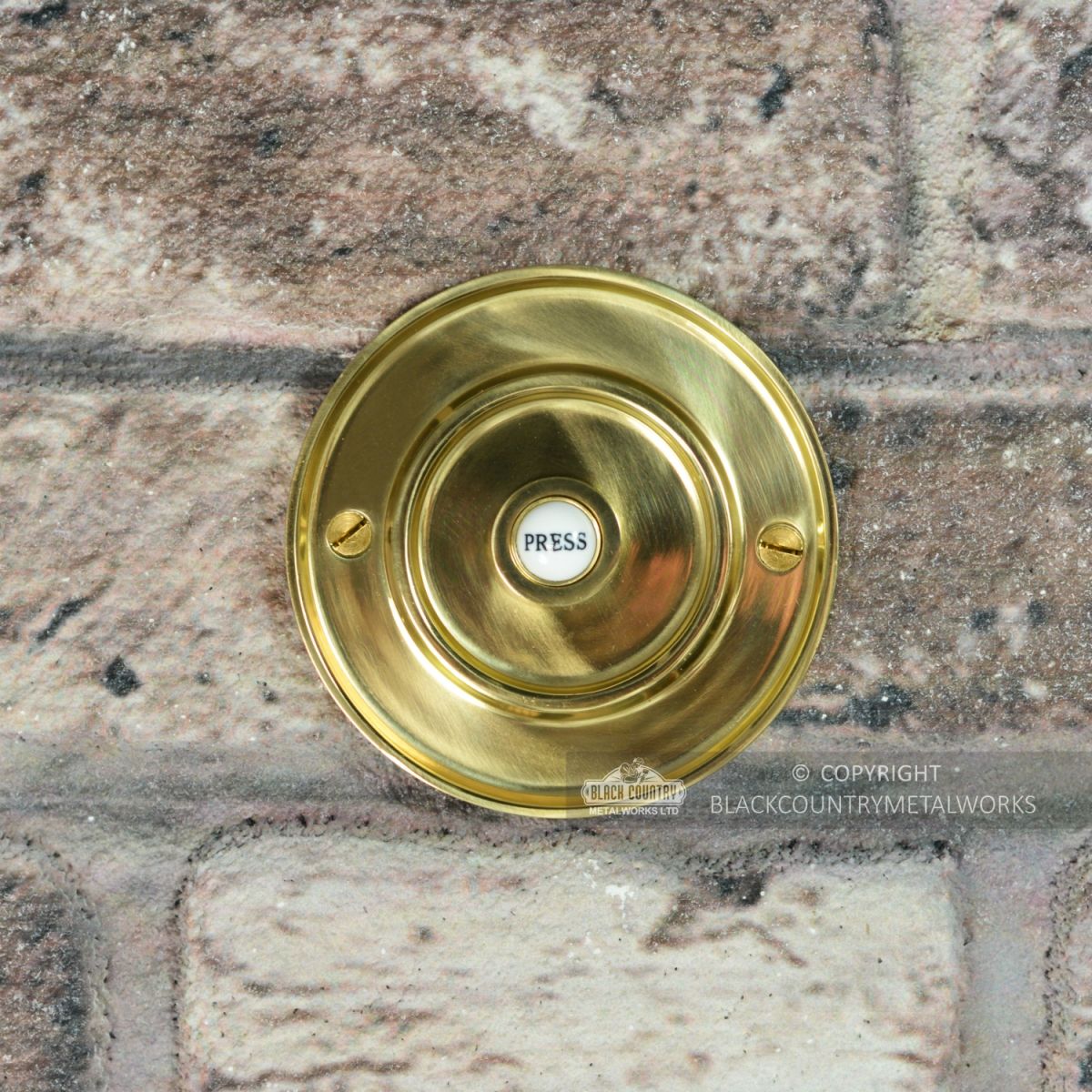 Classic Round Brass Bell Push