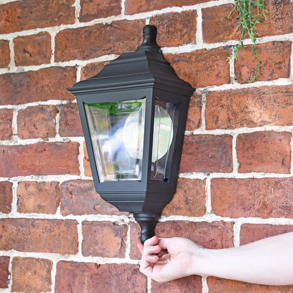 "Clifton" Flush Wall Mounted Porch Light to Scale