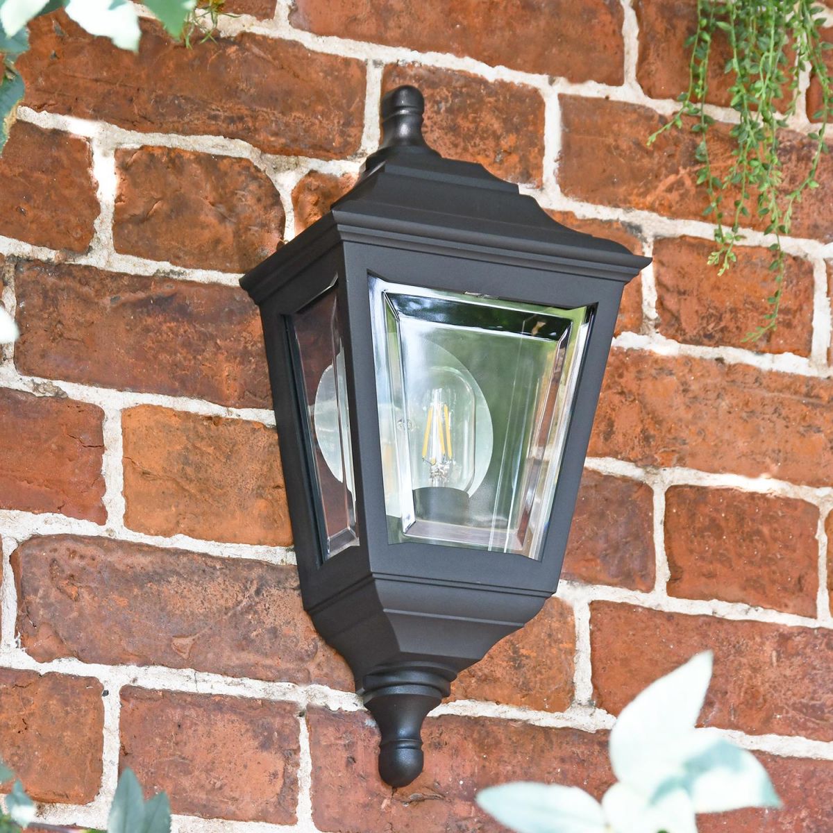 "Clifton" Porch Wall Light Finished in Black