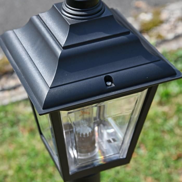 Close-up of the Black Finish on the "Clifton" Miniature Lamp Post