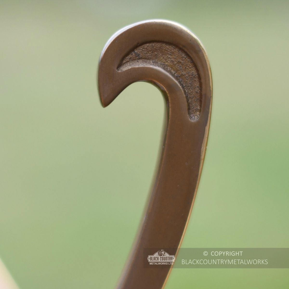 Close-up of the Antique Brass Finish