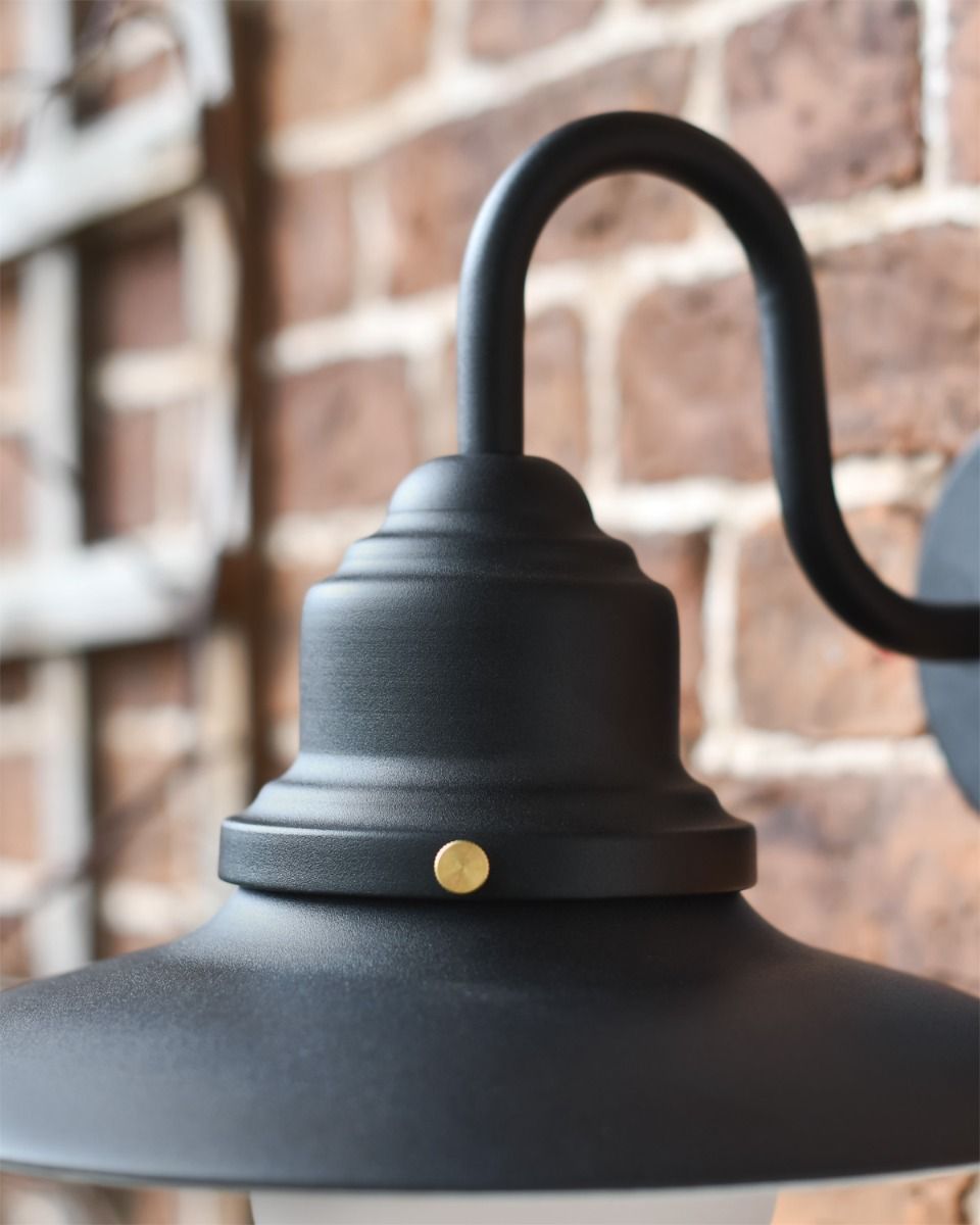 Close up Of Swan Neck On Wall Light 