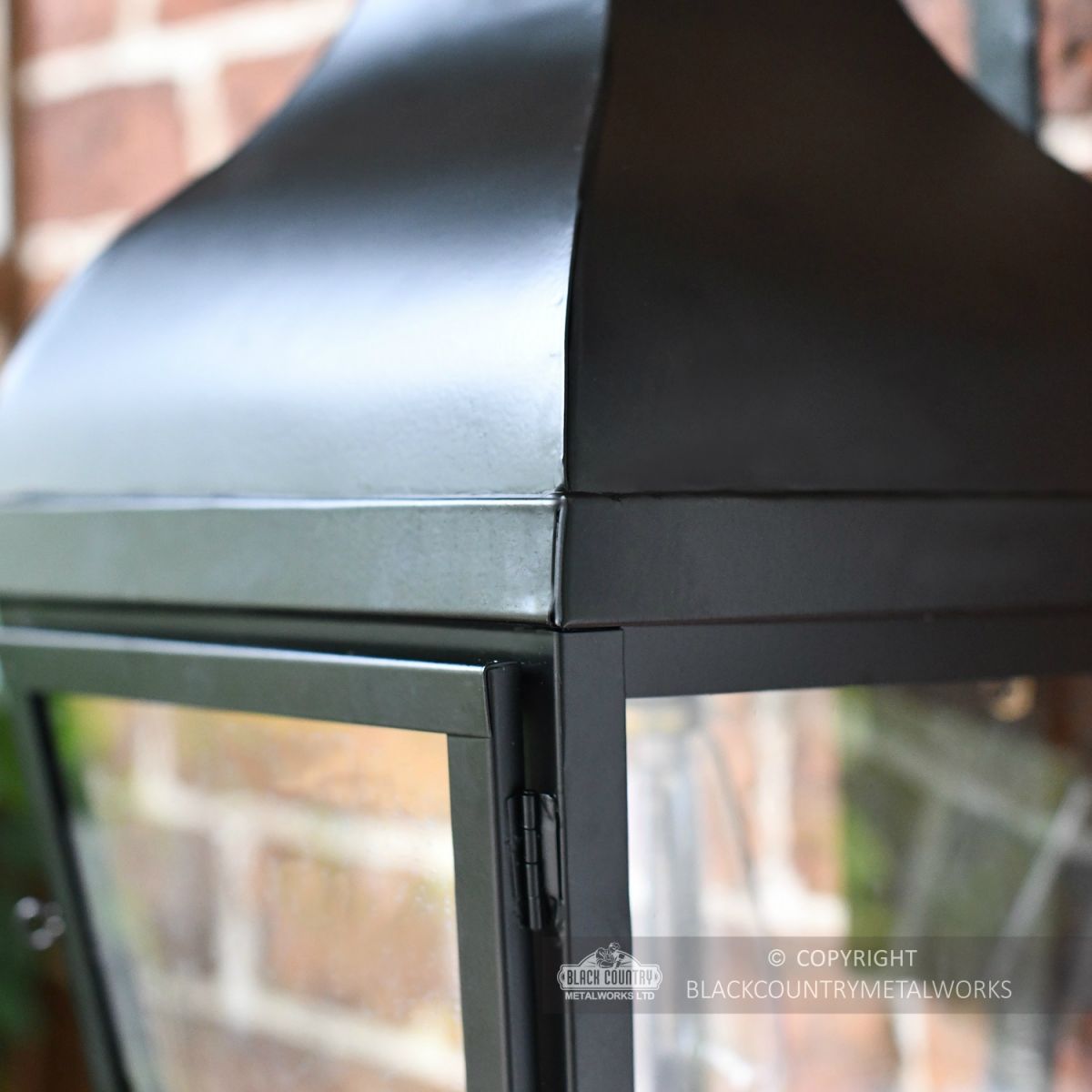 Close Up Of Black Wall Lantern