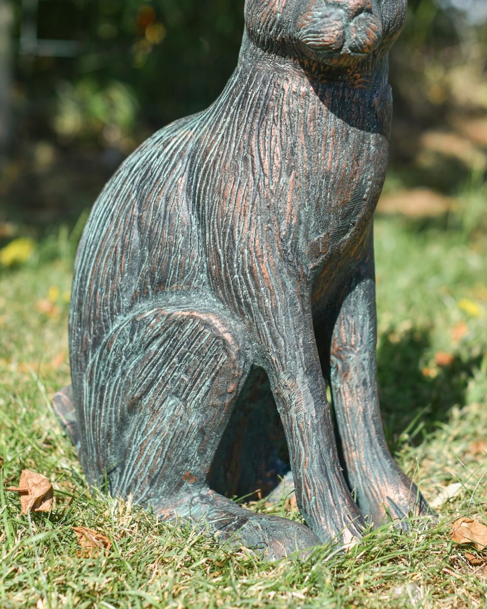 Close up of intricate body detail on rabbit garden sculpture Close up of intricate body detail on rabbit garden sculpture