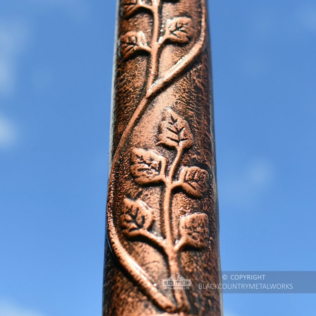 Close Up of Floral Detail On Victorian Lighting Column