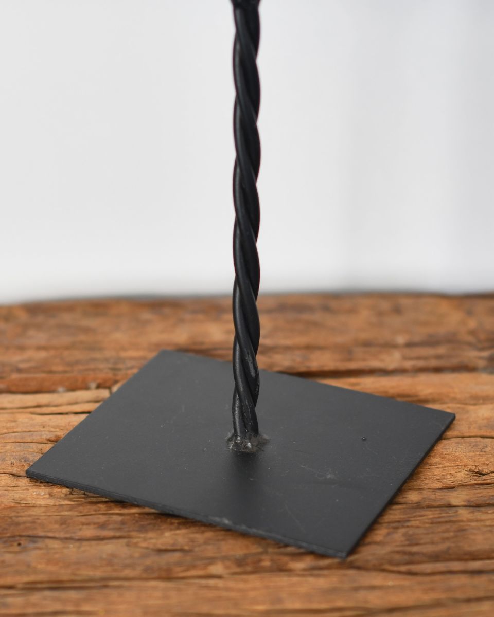 Close up of freestanding base on Freestanding Welsh Flag Skull Ornament