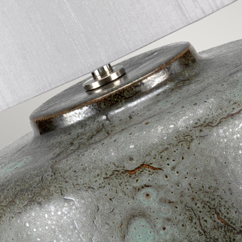 Close up of Grey Ceramic Base on Lamp