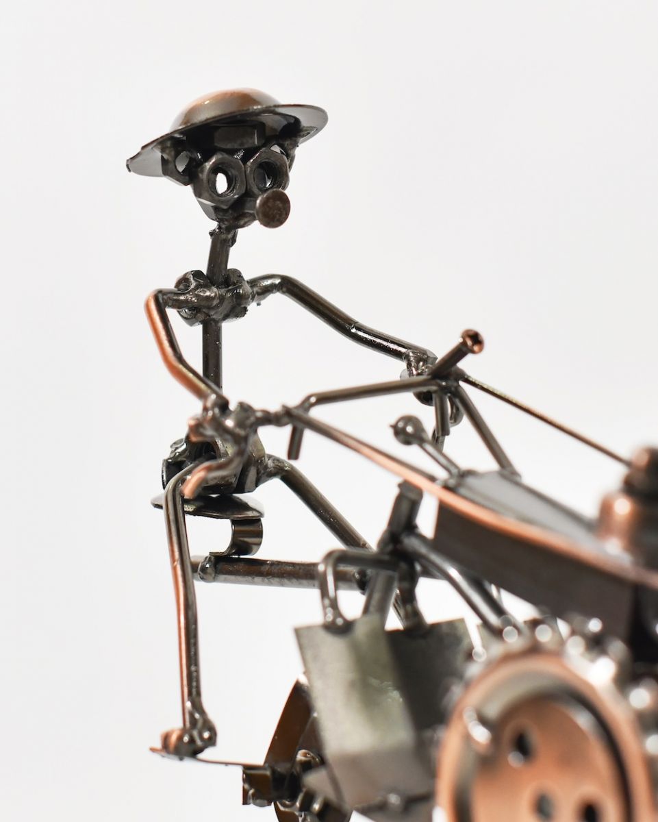 Close up of tractor ornament Close up of tractor ornament