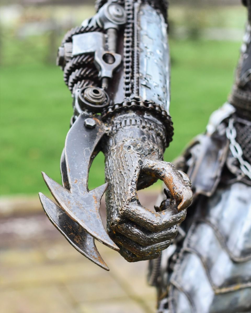 Close Up Of Recycled Metal Alien Close Up Of Recycled Metal Alien