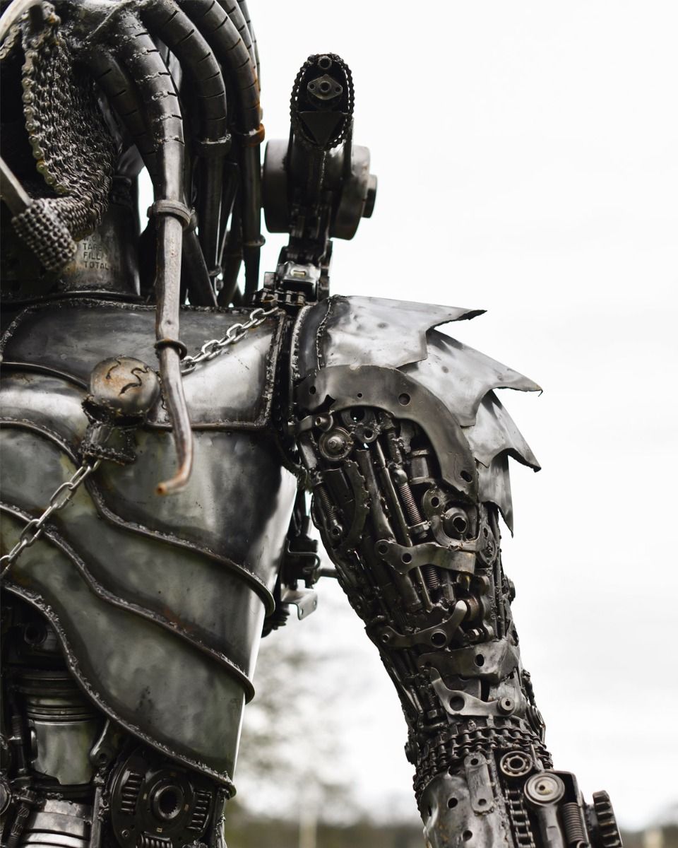 Close Up Of Recycled Metal Alien Close Up Of Recycled Metal Alien