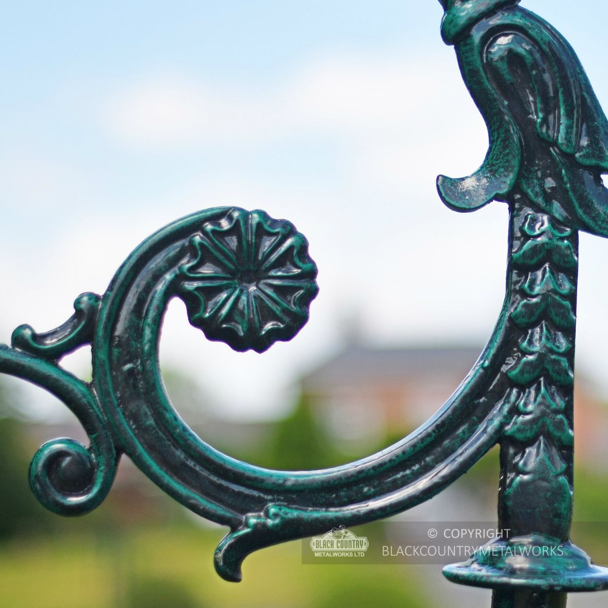 Close Up of Ornate Bracket On Lamp Post
