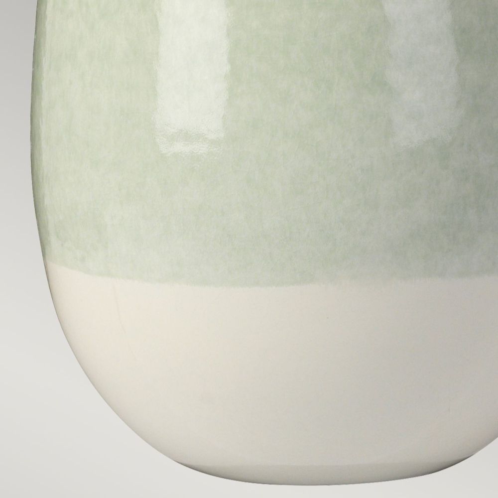 Close Up of Reactive Glaze on Lamp 