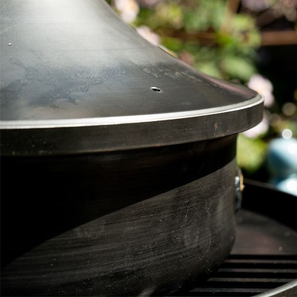 Close Up of Steel Tagine 